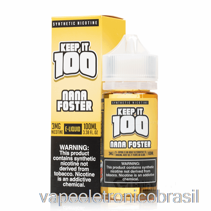 Vape Eletrônico Nana Promote - Keep It 100 - 100ml 3mg